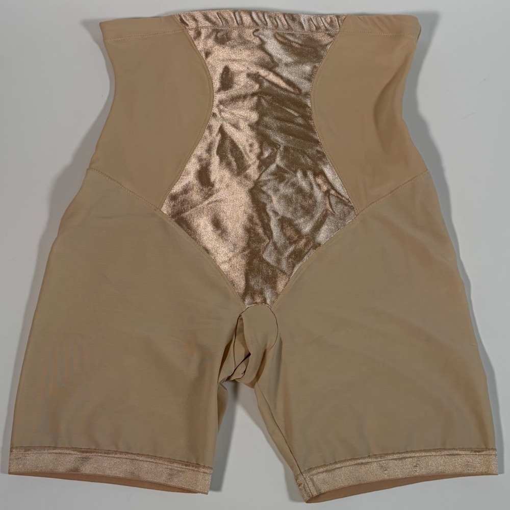 Flexees by Maidenform High Waist Thigh Slimmer Shapewear Nude 2XL Minimalist E2